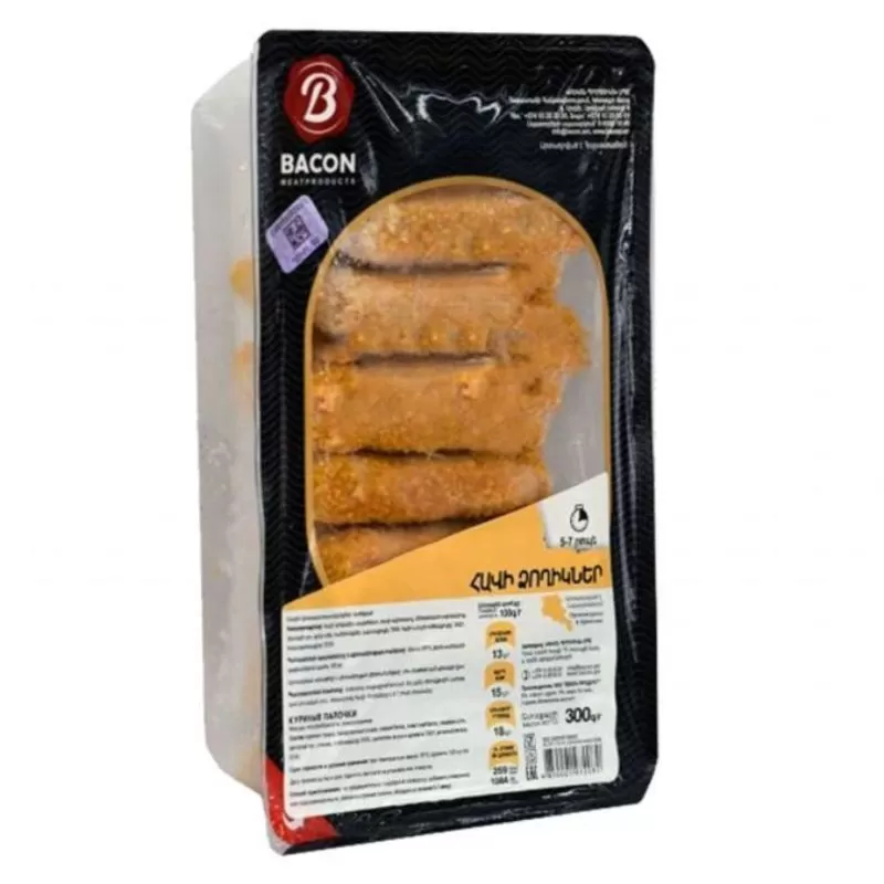 Chicken Sticks Bacon 300g