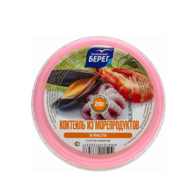 Seafood cocktail in oil Bereg 210g