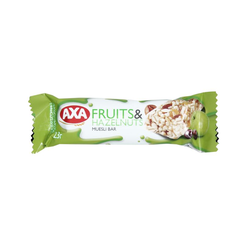 Батончик мюсли орехово-фруктовый AXA 23г