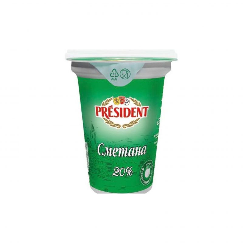 Sour cream President 20% 350g