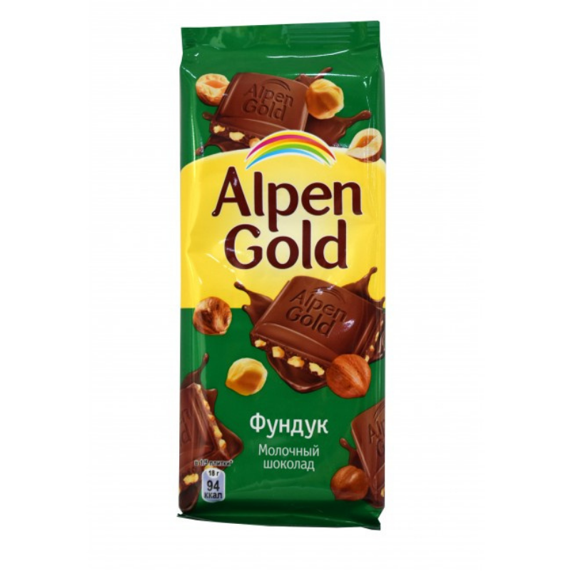 Chocolate bar with hazelnuts Alpen Gold 90g