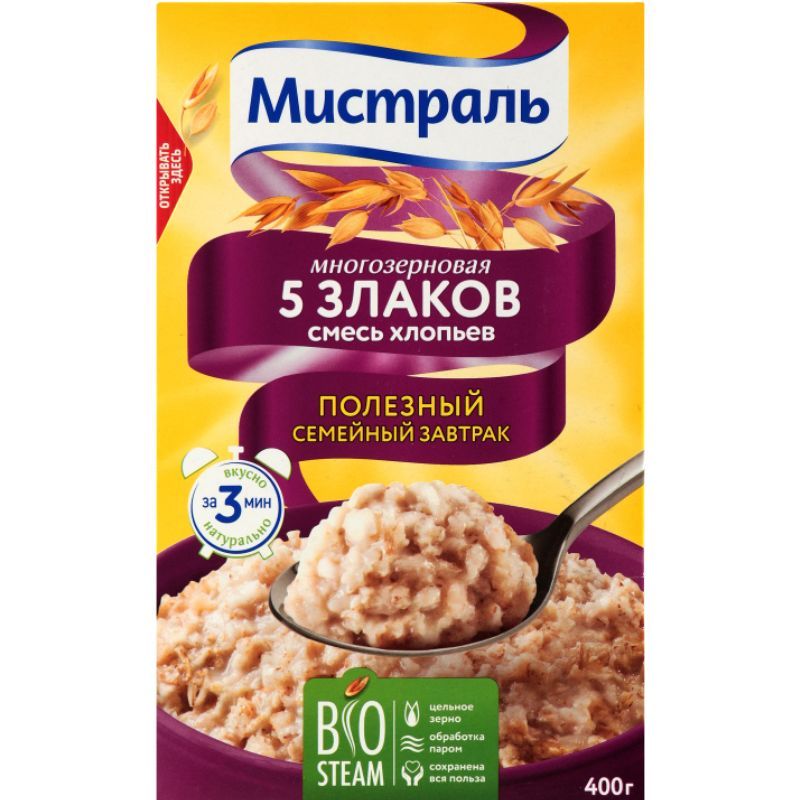 Oat flakes 5 Cereals Mistral 400g