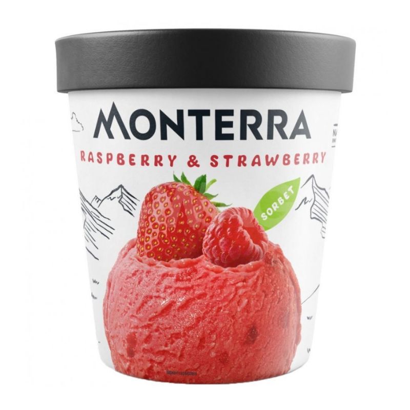 Ice cream Monterra with raspberries 306g