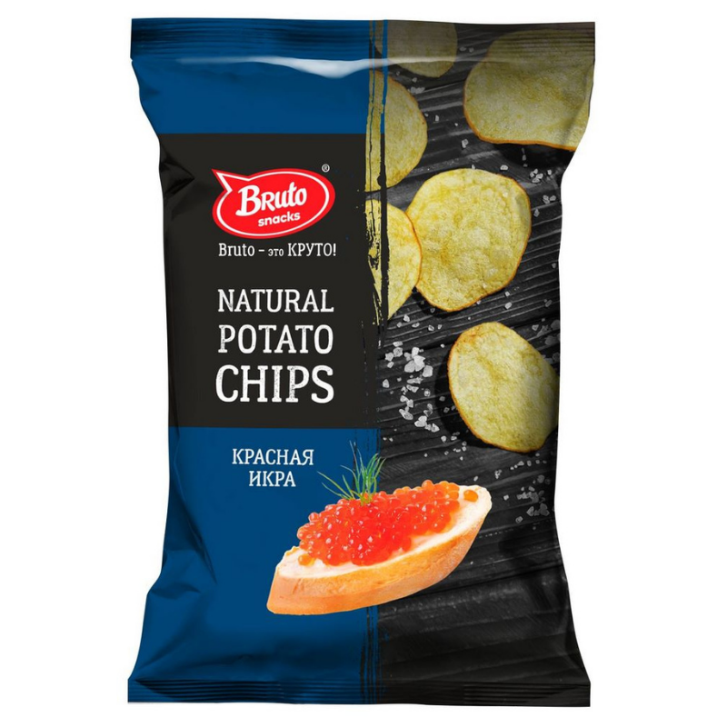 Potato chips Bruto Red caviar 130g