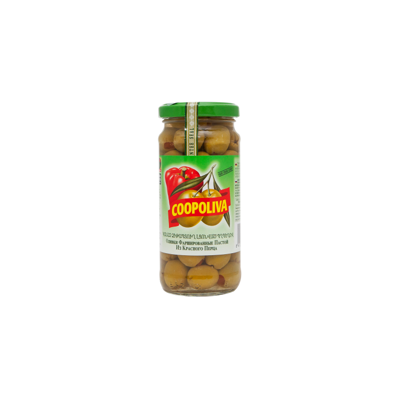 Green olives stuffed with pepper Coopoliva 244ml