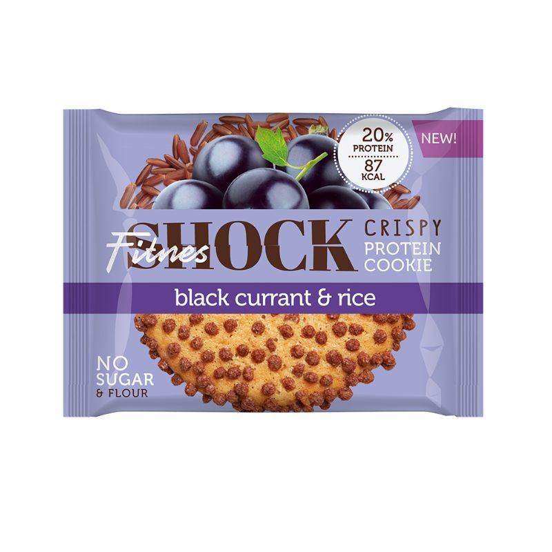 Crispy rice biscuits with blackcurrant 30g