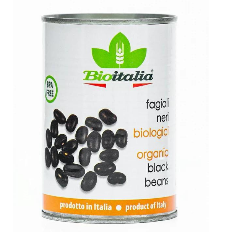 Canned Organic Black Beans Bioitalia 400g
