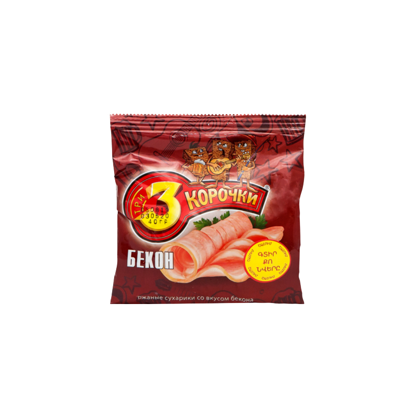 Croutons 3 Korochki with bacon flavor 40g