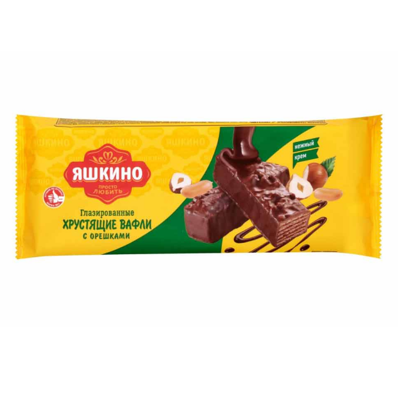 Wafers with nuts in chocolate Yashkino 200g