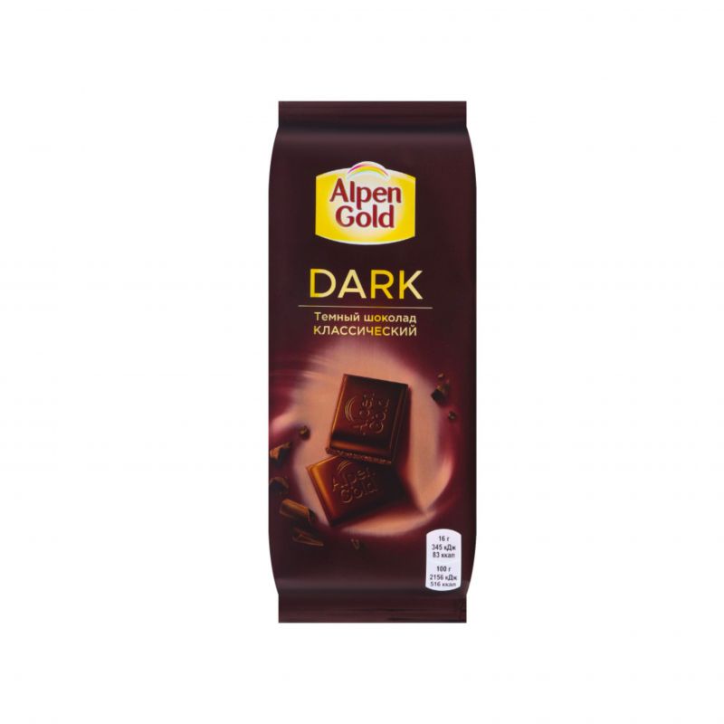 Шоколадная плитка Alpen Gold темный 85г