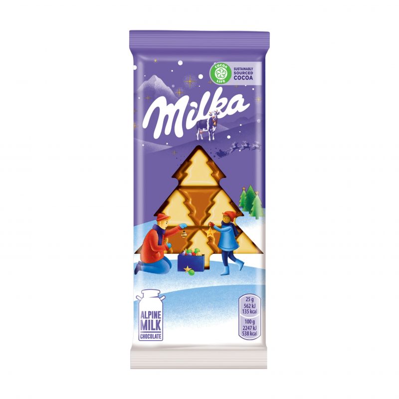 Шоколадная плитка Milka Рождественская 100г
