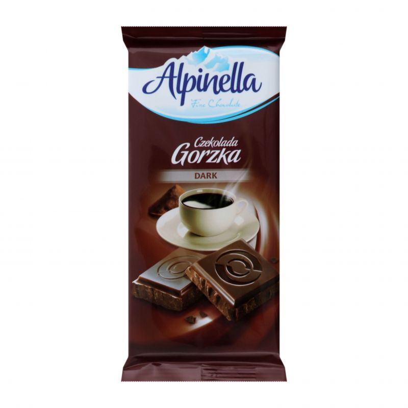 Шоколадная плитка темная Alpinella 100г