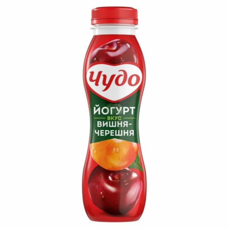 Питьевой йогурт вишня-черешня Чудо 2.4% 270г