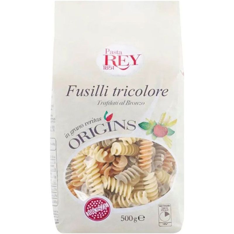 Pasta Fusilli tricolore Pasta Rey 500g