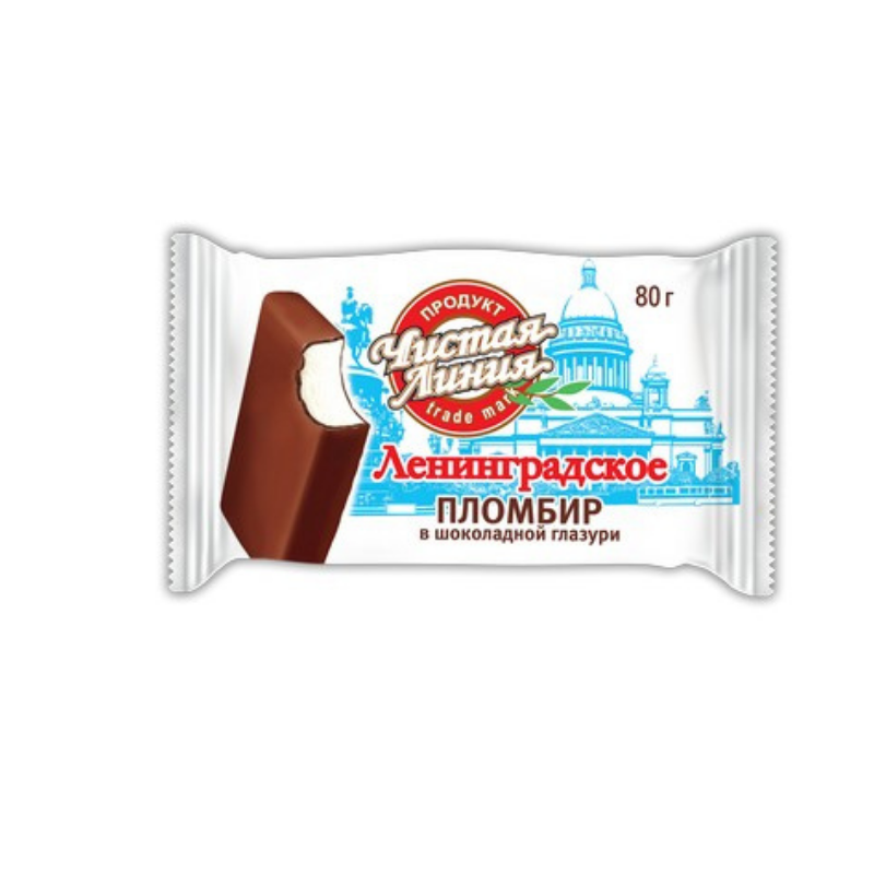 Ice cream Leningradskoye Chistaya Liniya 80g