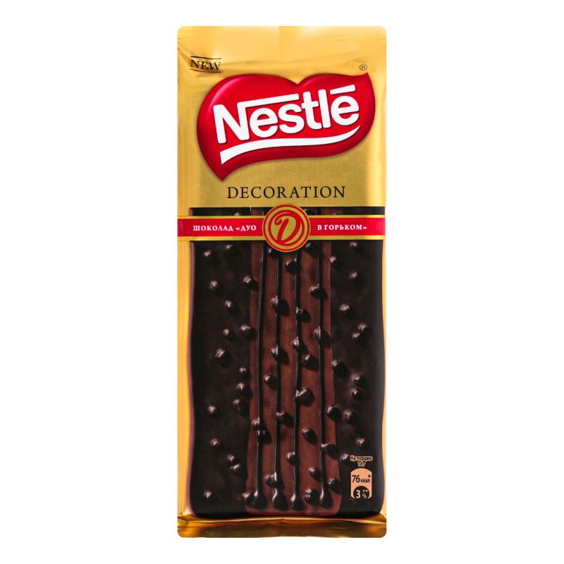 Шоколадная плитка горькая 70% Nestle Decoration 85г