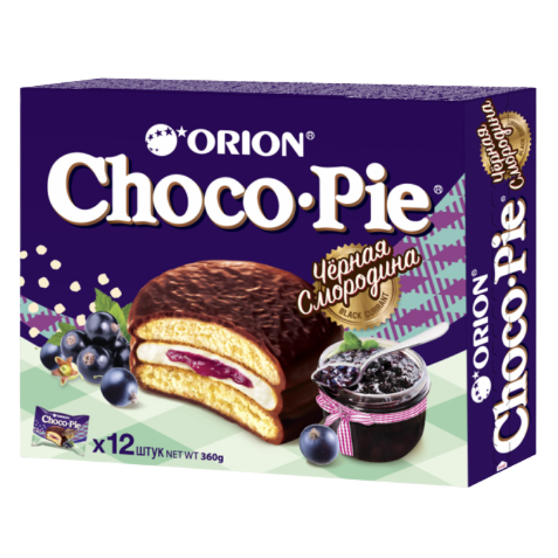 Печенье Choco-pie с черной смородиной 12шт
