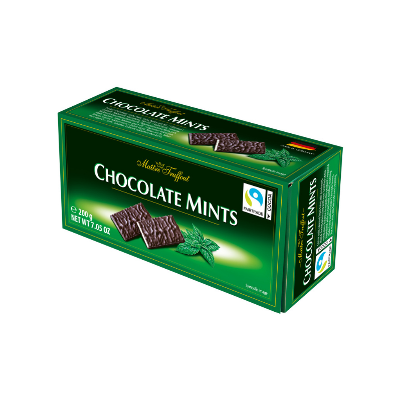 Chocolate with mint filling Maitre Truffout 200g
